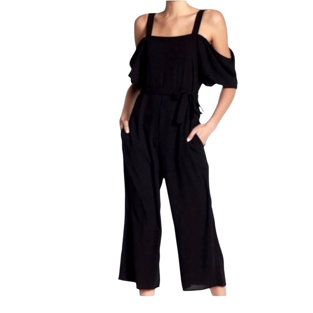 Elegant‎ Top Shop Black Cold Shoulder Jumpsuit, Sz 12​​​​​